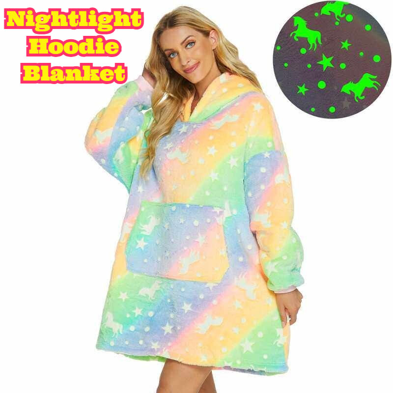 Fleece Hoodie Lined - Женское флисовое утепленное худи-плед с дизайном,