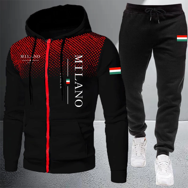 Winter Clothing Clearance - Мужской спортивный костюм-двойка (куртка и брюки)
