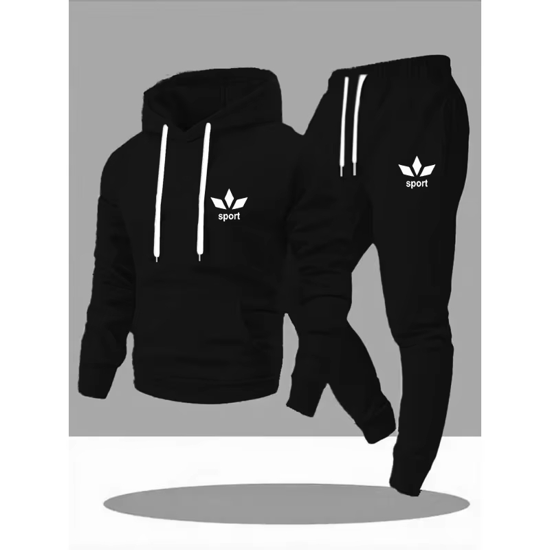 Winter Clothing - Мужской повседневный спортивный костюм 2026: худи