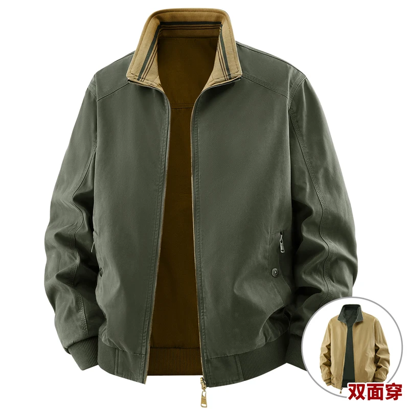 Quality Winter Clothing Bomber Jacket - Высококачественная двусторонняя куртка для мужчин, 100%