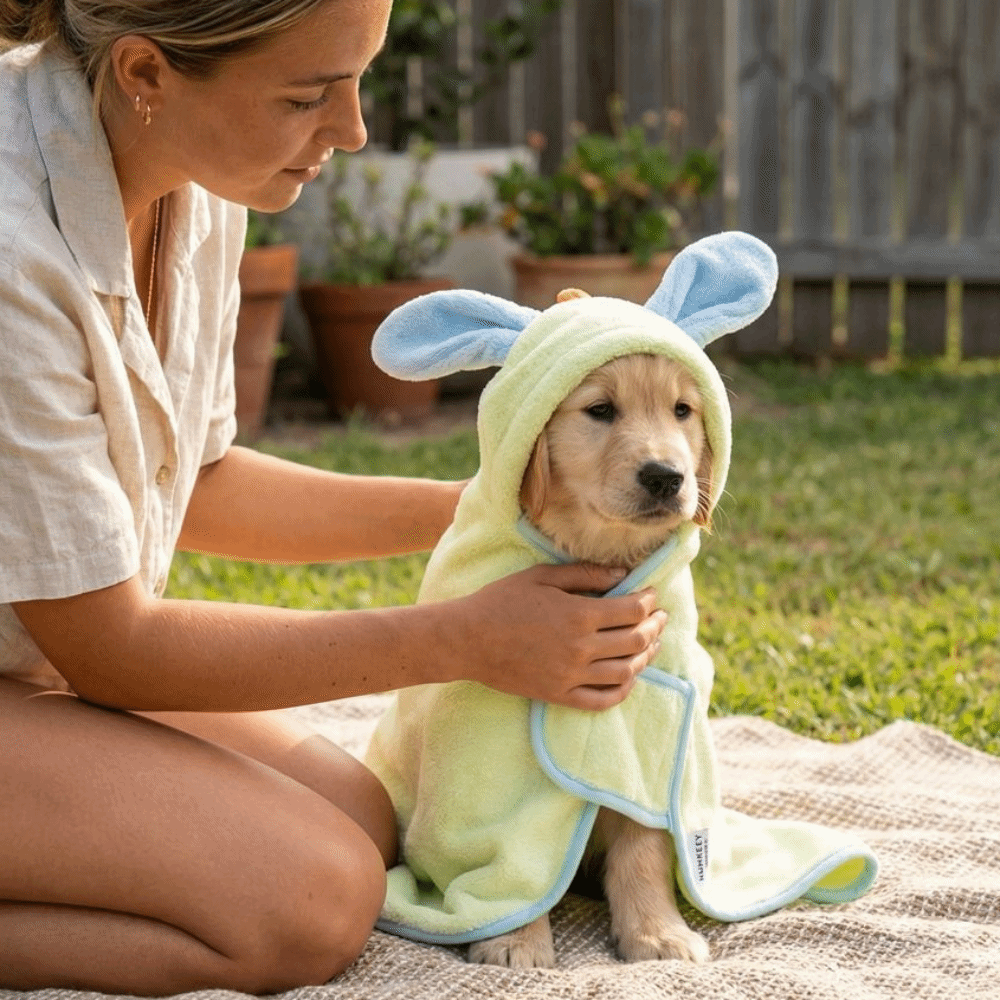 Fleece Hoodie Lined - Супервпитывающий халат-полотенце для собак с капюшоном