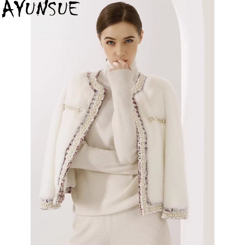 Winter Clothing Label - Шуба из меха норки AYUNSUE Purple