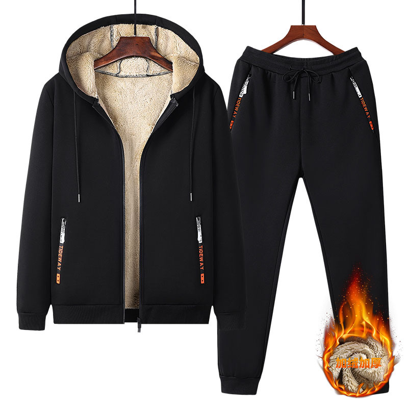 Fleece Hoodie Lined - Мужской спортивный костюм с флисовой подкладкой