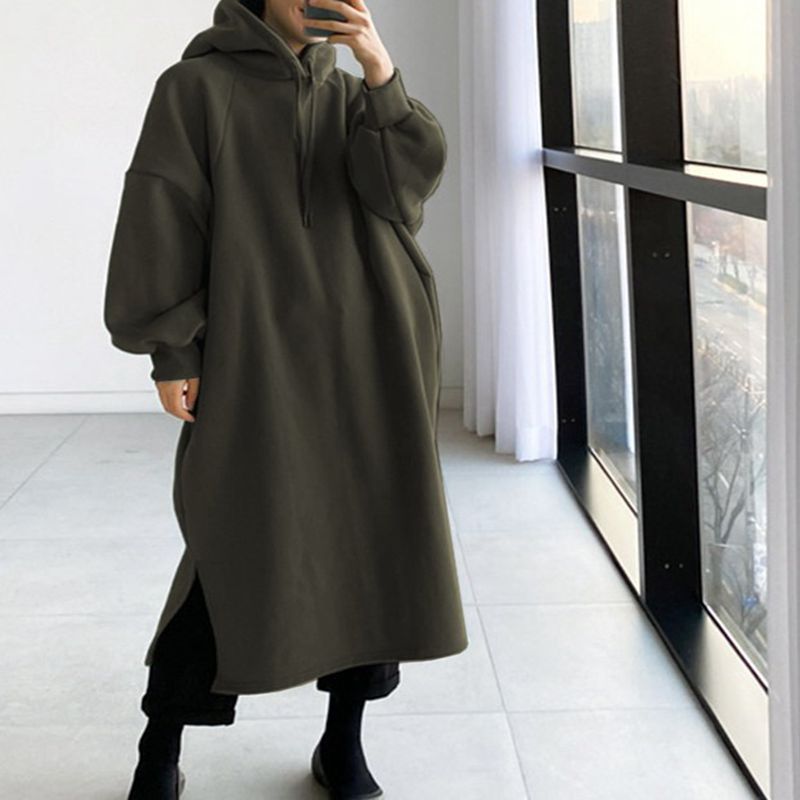 Fleece Hoodie Lined - Осень и зима 150 кг, женский