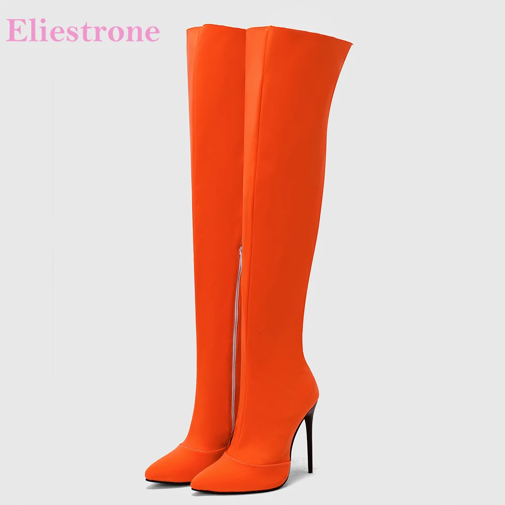 Winter Clothing Ladies - Новые зимние гламурные оранжево-желтые женские сапоги