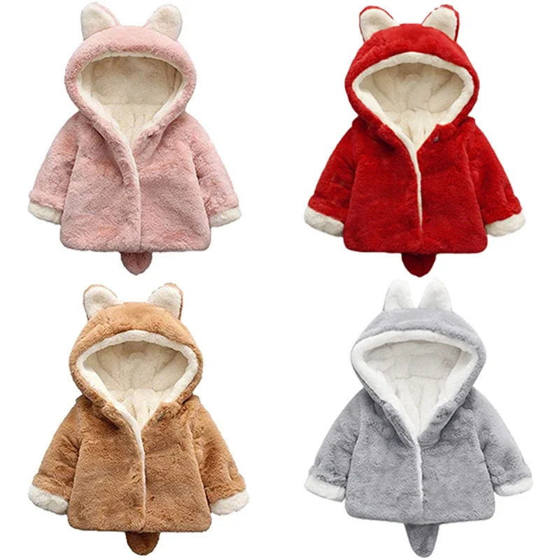Winter Clothing For Babies - Милая плюшевая Детская куртка с кошачьими