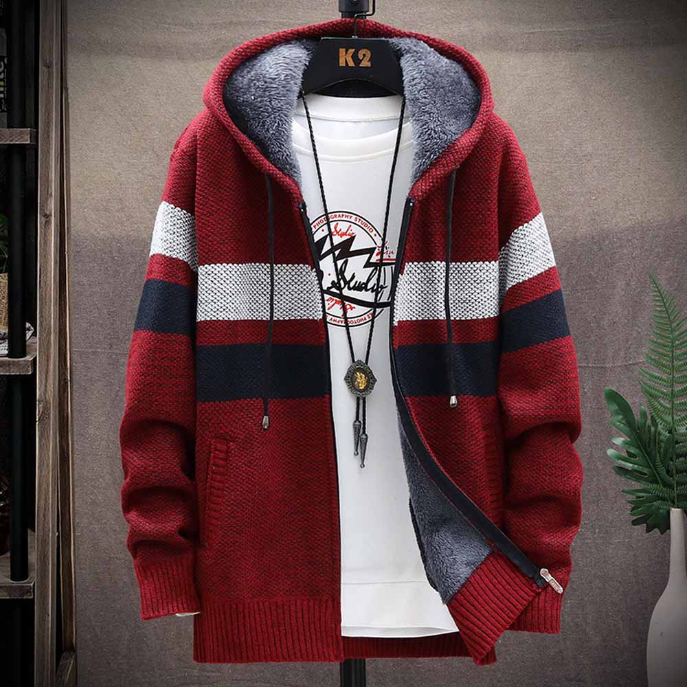 Мужской полосатый свитер, паль – обзор и цена Fleece Hoodie Lined