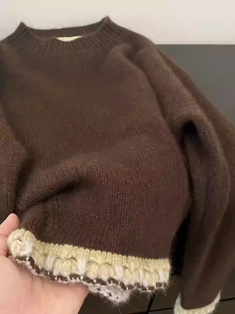 Женский коричневый лоскутный п – обзор и цена Winter Clothing Factory Outlet