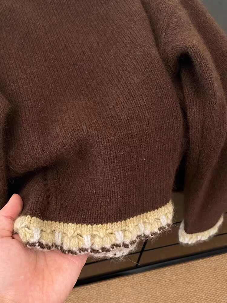 Женский коричневый лоскутный п – обзор и цена Winter Clothing Factory Outlet