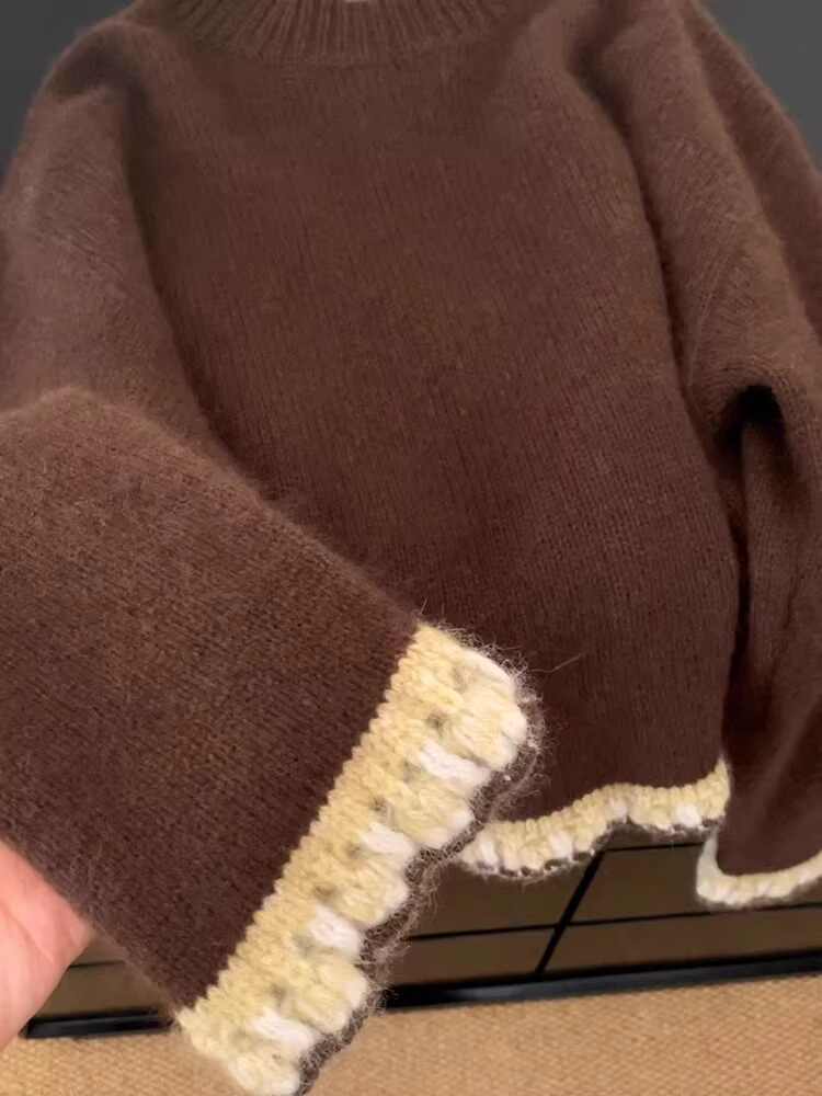 Женский коричневый лоскутный п – обзор и цена Winter Clothing Factory Outlet